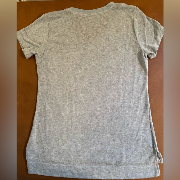 Bobeau short sleeve vneck light sweater top size Large- weathered powder blue - Picture 4 of 5